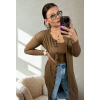 Set Kardigan + top brązowy Madewell